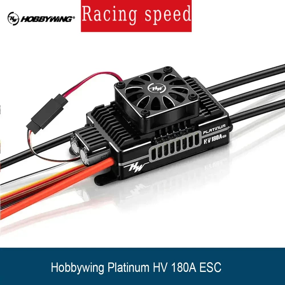 Hobbywing Platinum HV KV180A V5 180/260A 6-14S Lipo 5-12V 10A BEC(30A)32-bit-DEO Tech per elicottero 550-700mm e grande ala fissa