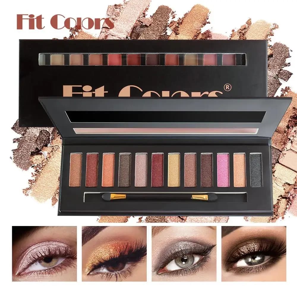 Palette di ombretti perlescenti opachi alla moda 2 in 1 Kit contorno evidenziatore fard Elementi essenziali per il trucco vegano a lunga durata
