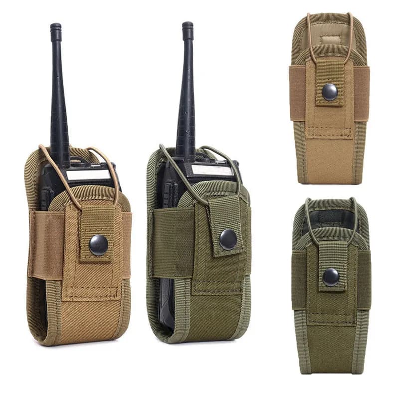1PC Tactical Molle Radio Walkie Talkie Pouch marsupio tasca portatile Interphone fondina borsa per il trasporto per la caccia campeggio