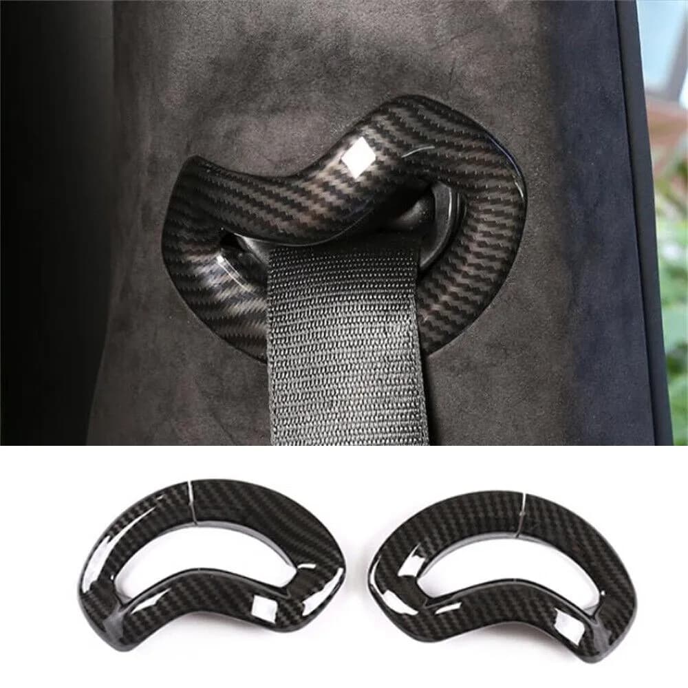 ABS Carbon Auto Safety Belt Decorative Seat Cover Trim Frame Sticker For BMW X5 X6 X7 G05 G06 G07 2019-2022 Interior Accessories