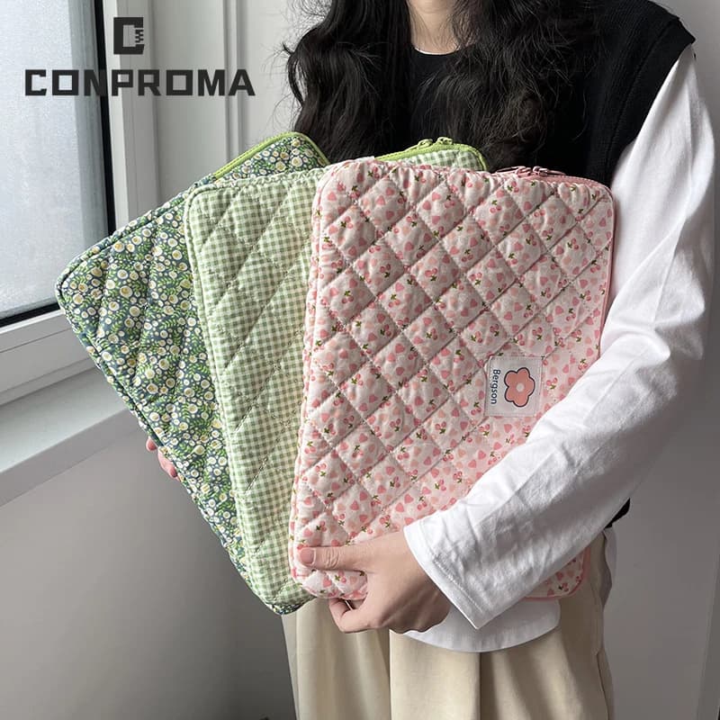 Borsa interna per Laptop New Style Square Floret Ipad Storage Flat liner Pro 11 13.3 14 pollici Air Huawei Matebook Cover Macbook Case