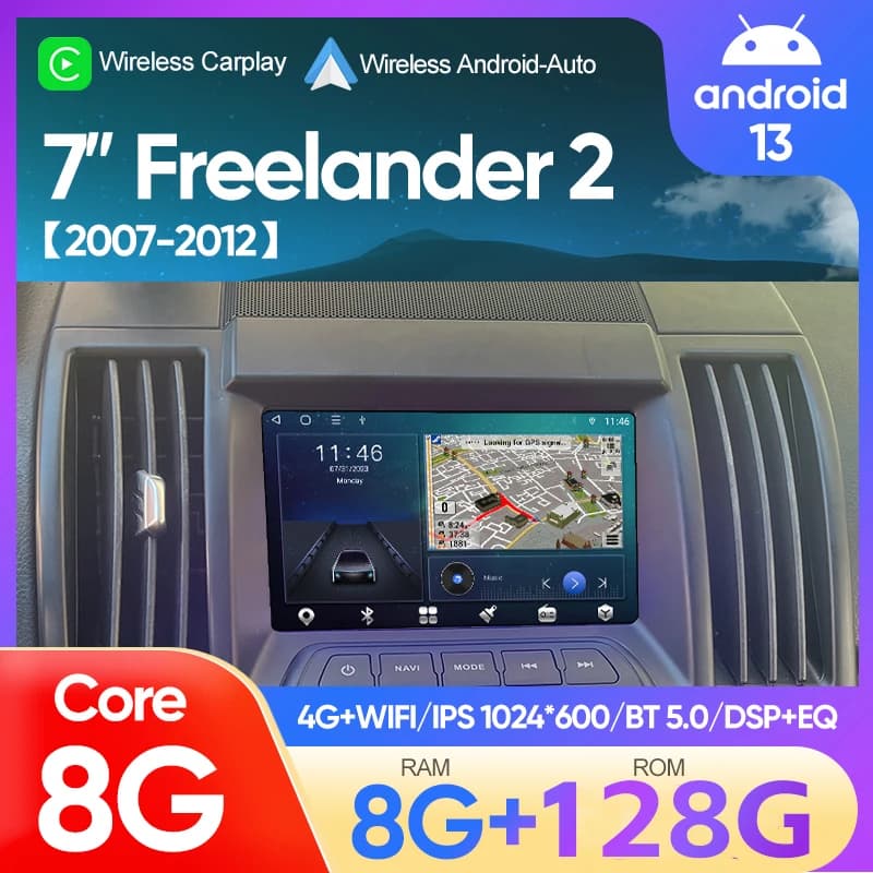 Autoradio Multimediale per Android 13 LAND ROVER FREELANDER 2 2006-2012, Elettronica per Auto con Bluetooth DSP BT4G WIFI