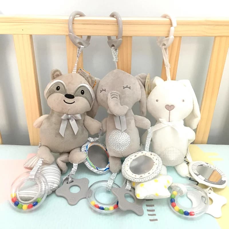 Ciondolo per passeggino Campanella a vento per seggiolino auto Passeggino da viaggio Bebe Letto Campana Sonagli appesi Peluche Giocattoli lenitivi per neonato