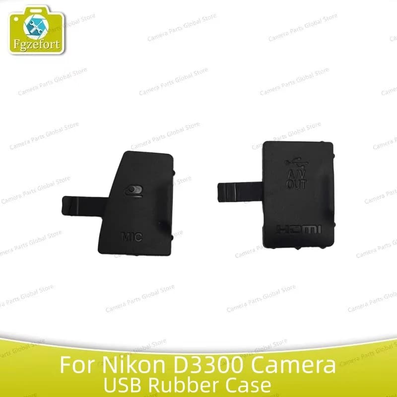 NUOVO Coperchio Laterale in Gomma USB HDMI per Nikon D3300, Ricambio per Riparazione Porta USB