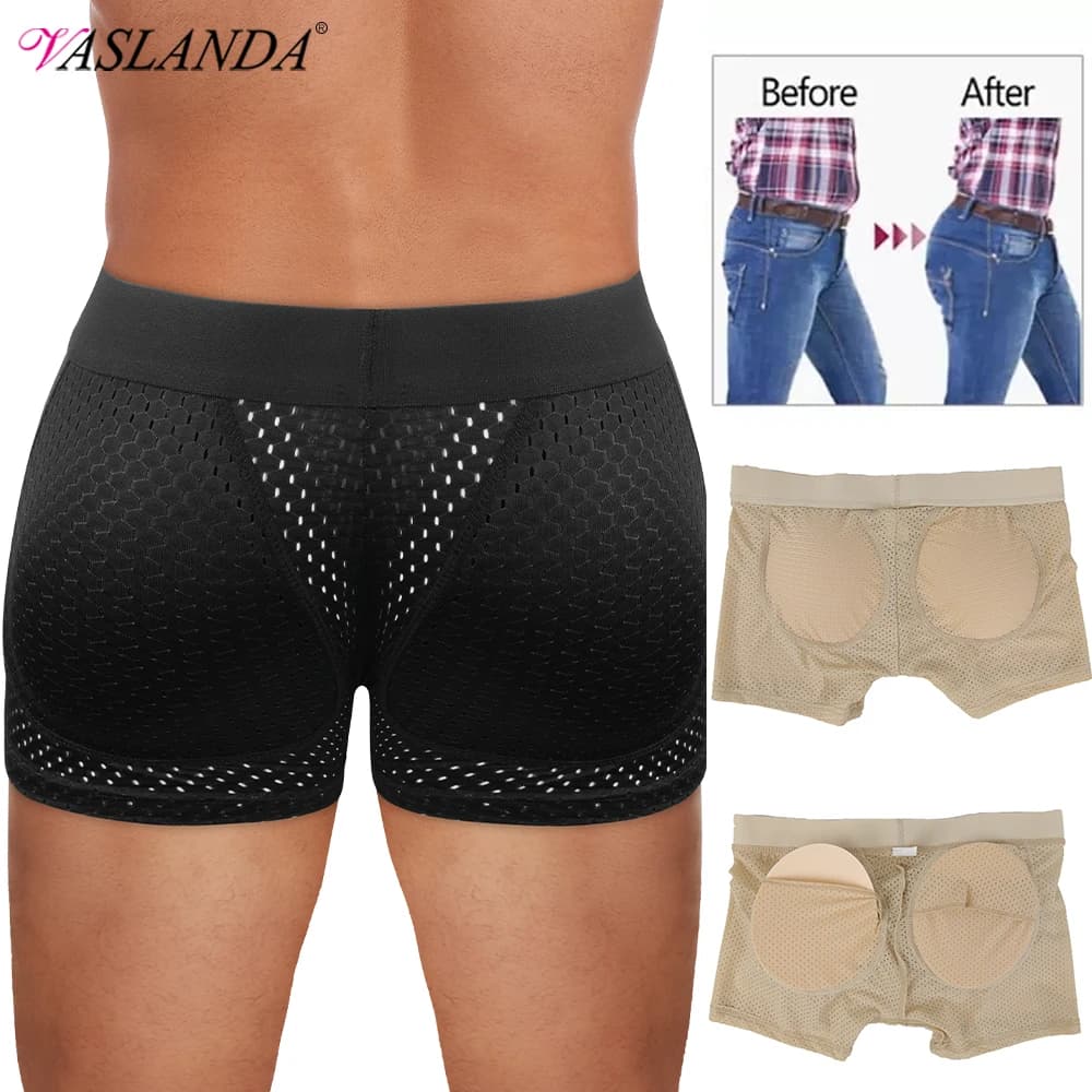 Intimo da uomo Boxer Slip Controllo della pancia Body Shaper Migliora il sollevatore di culo Shapewear sexy con imbottitura rimovibile