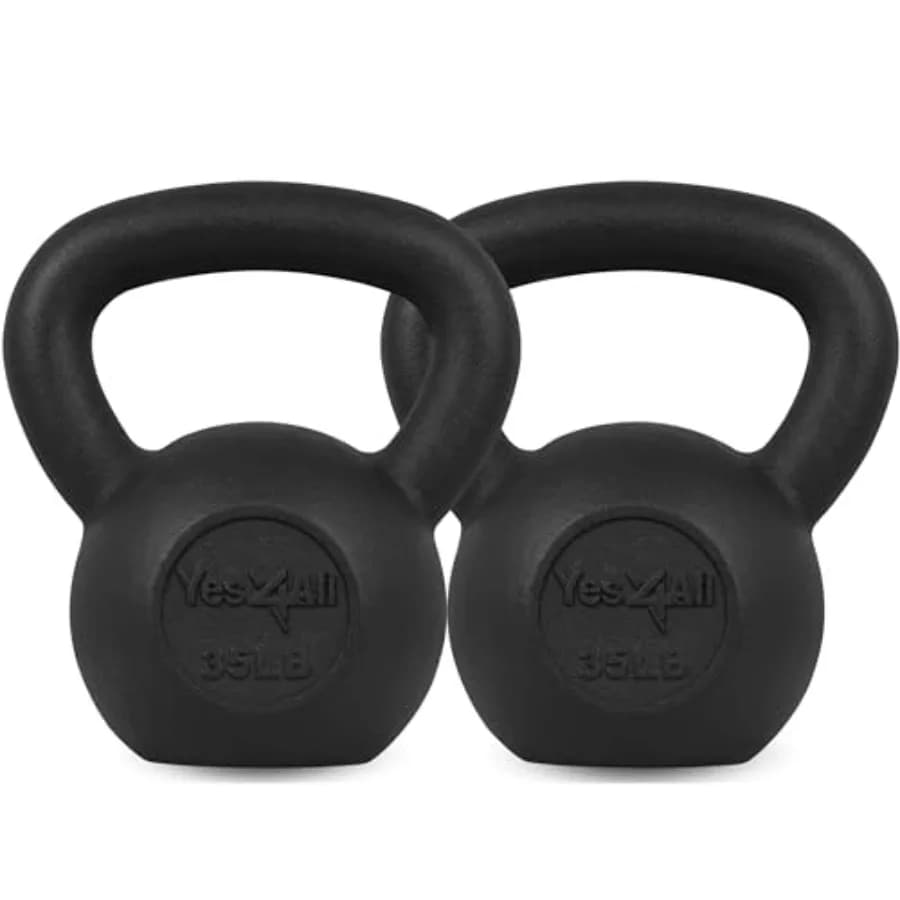 Kettlebell Ghisa 5-80 Full Body Training Books, Set of 2 Pieces, Black, Resistant, Multi-Weight