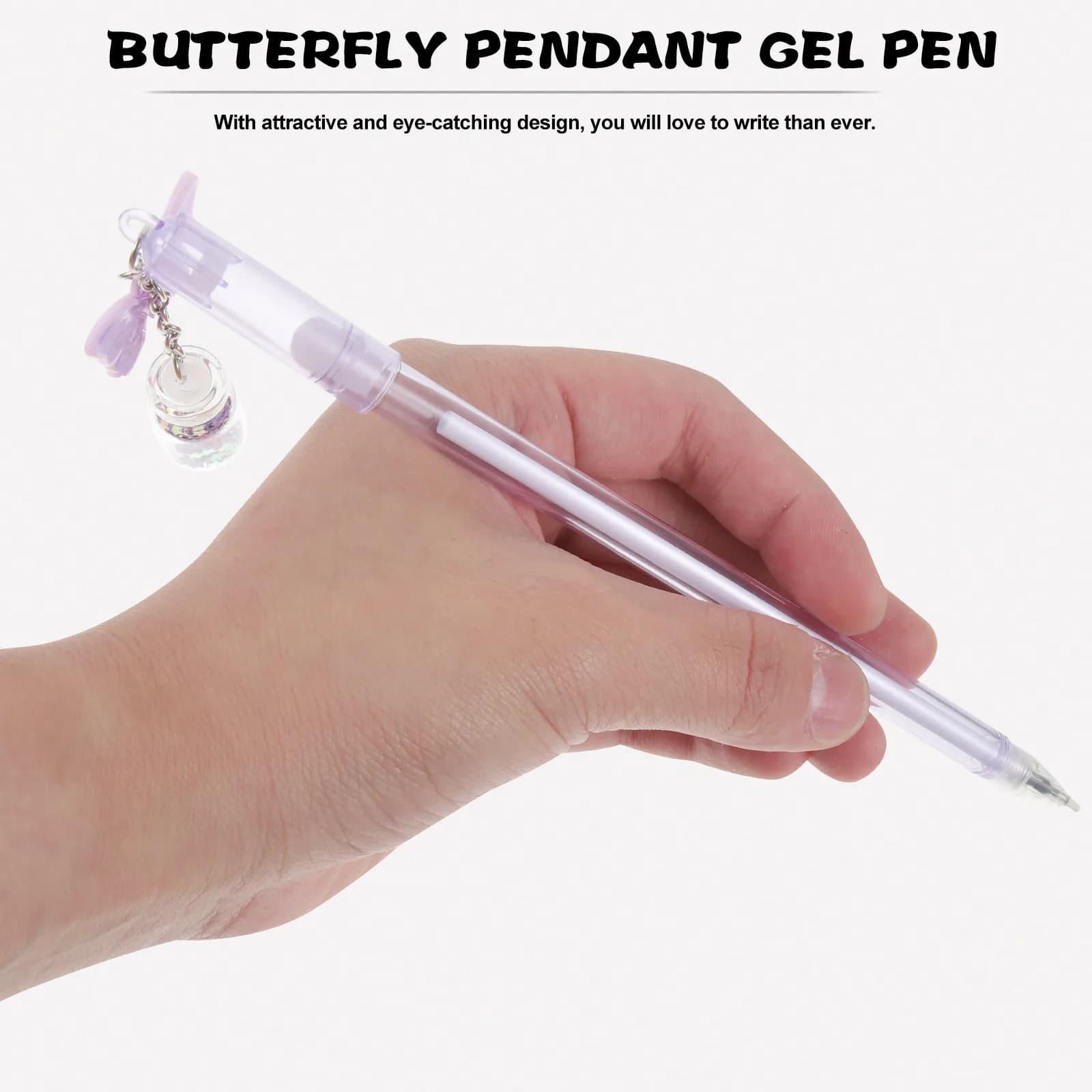15Pcs Butterflies Pendant Gel Neutral Gel Pen Water-Based Ink Creative Roller Pen for Writing Drawing Journaling Study School