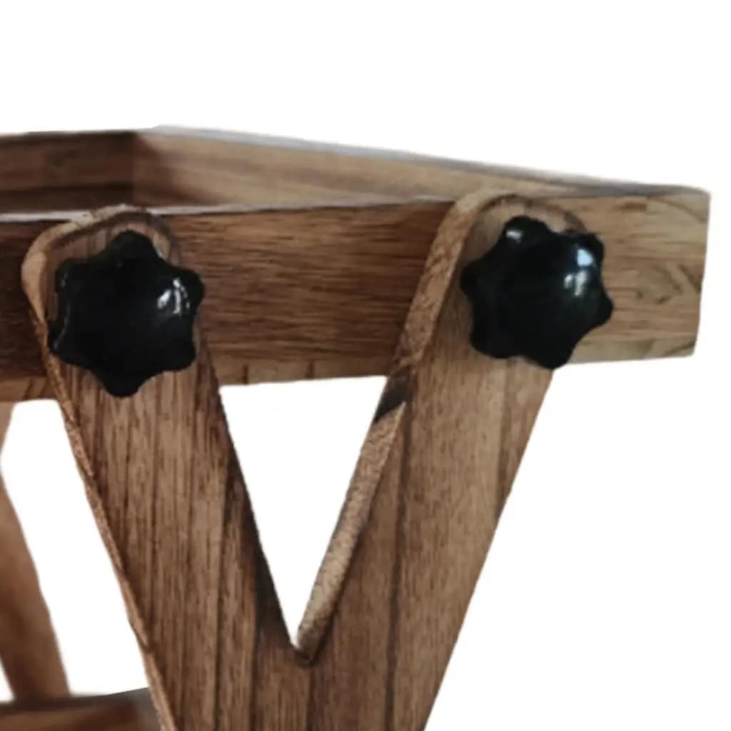 Classic Wood Countertop Shelf 2 Tier Condiment Organizer Coffee Bar Accessory Rack for Home Office
