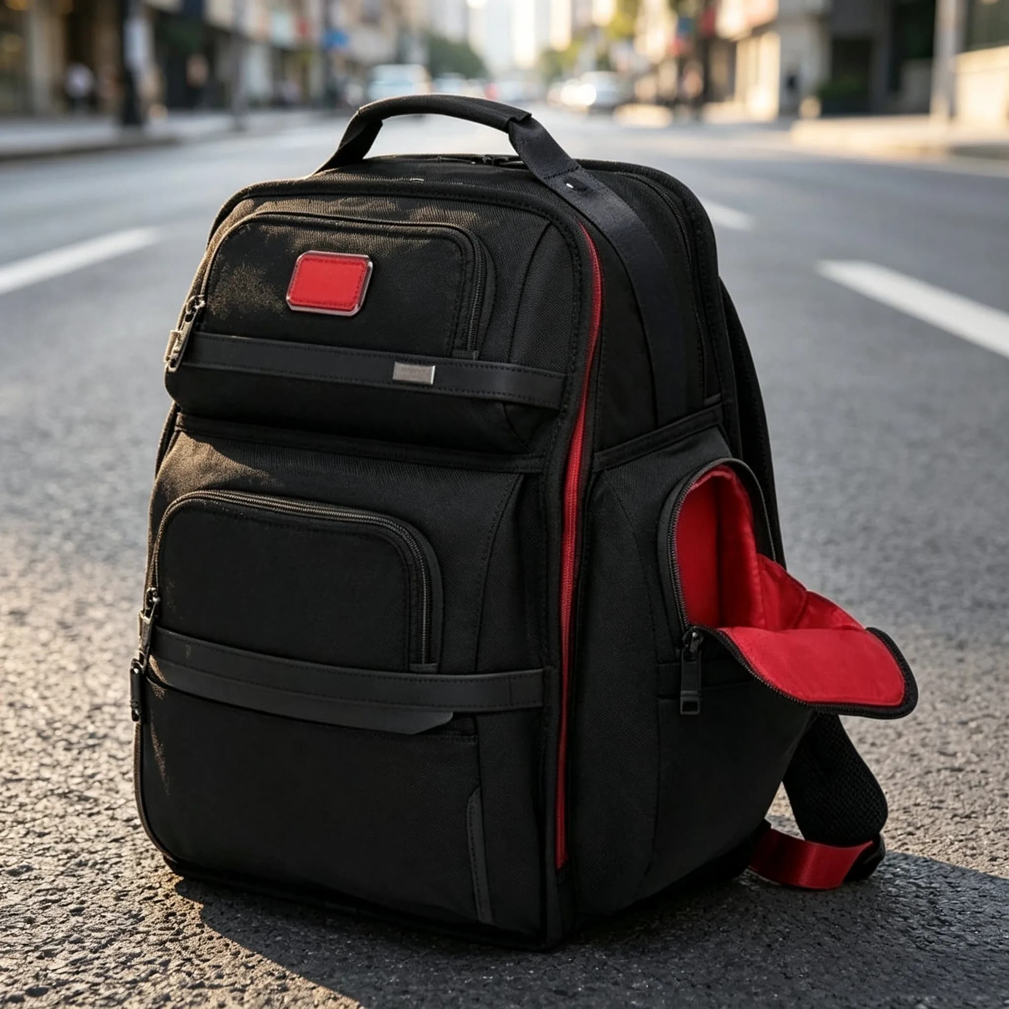 Men Ballistic Nylon Backpack Business Casual Laptop Bag for Business Trip Travel Daypack