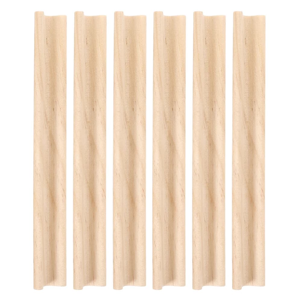 6 pezzi porta lettere in legno 19 cm vassoio artigianale naturale per giochi fai da te esposizione di piastrelle Mahjong Domino cremagliere vassoi in legno non finiti