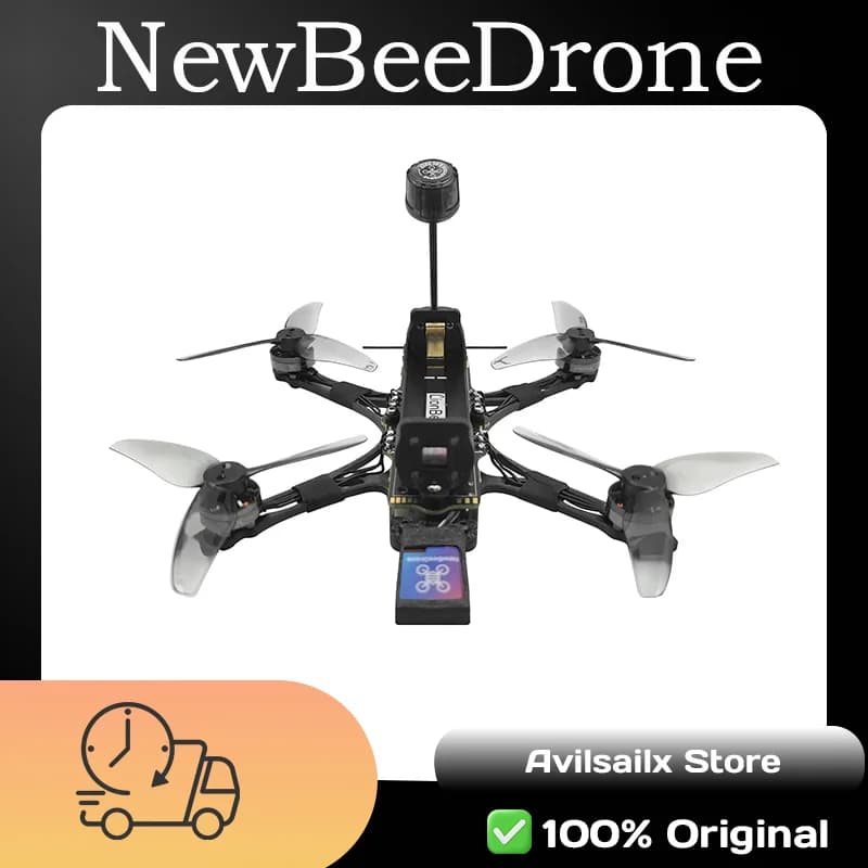 NewBeeDrone LionBee Drone a Lungo Raggio da 3 Pollici BNF, ELRS 2.4G AIO, Opzione Batteria 18650 3000mAh, Kit Quadricottero FPV