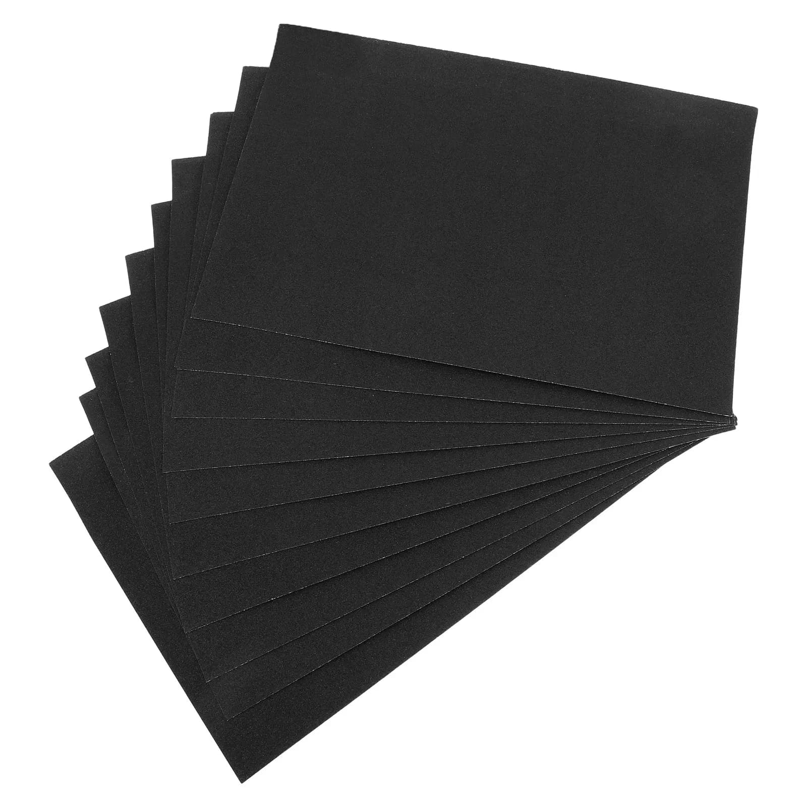 10Pcs Versatile Black Sandpaper Sheets for Childrens Sand Painting Oil Pastel Art Graffiti Sketching DIY Craft Projects Art