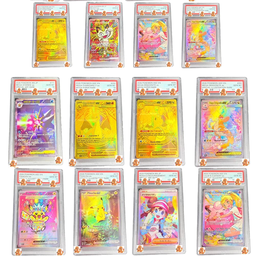 DIY 1pcs/set Pokemon PSA Pikachu Ex Lillie Giovanni Self Control Collect Signature Trading Flash Card Anime Cartoon Gift