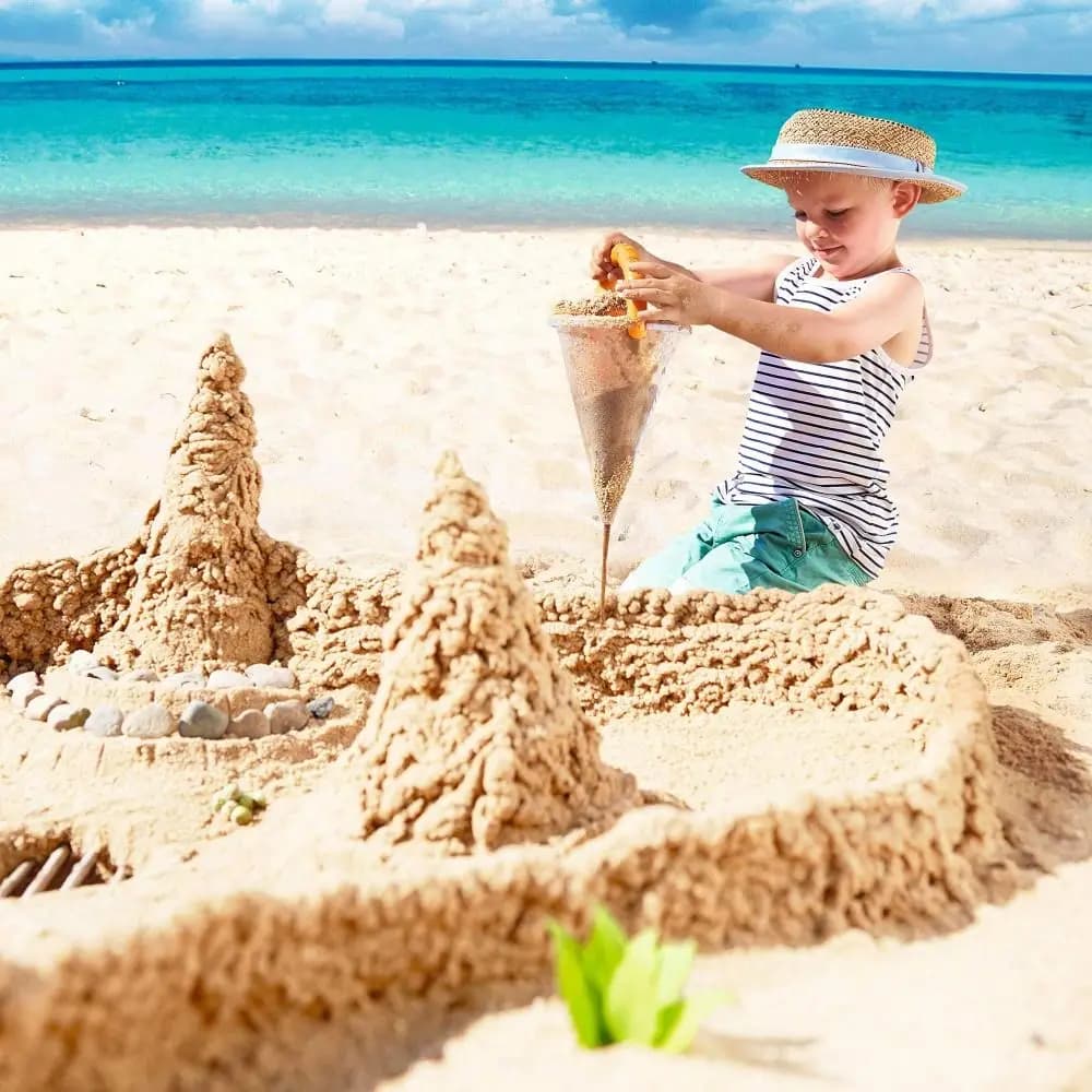 Giocattoli da spiaggia all'aperto per bambini divertente imbuto da spiaggia giocattolo stampo stoccaggio sabbia strumento di scavo regalo giocattoli di sabbia per bambini