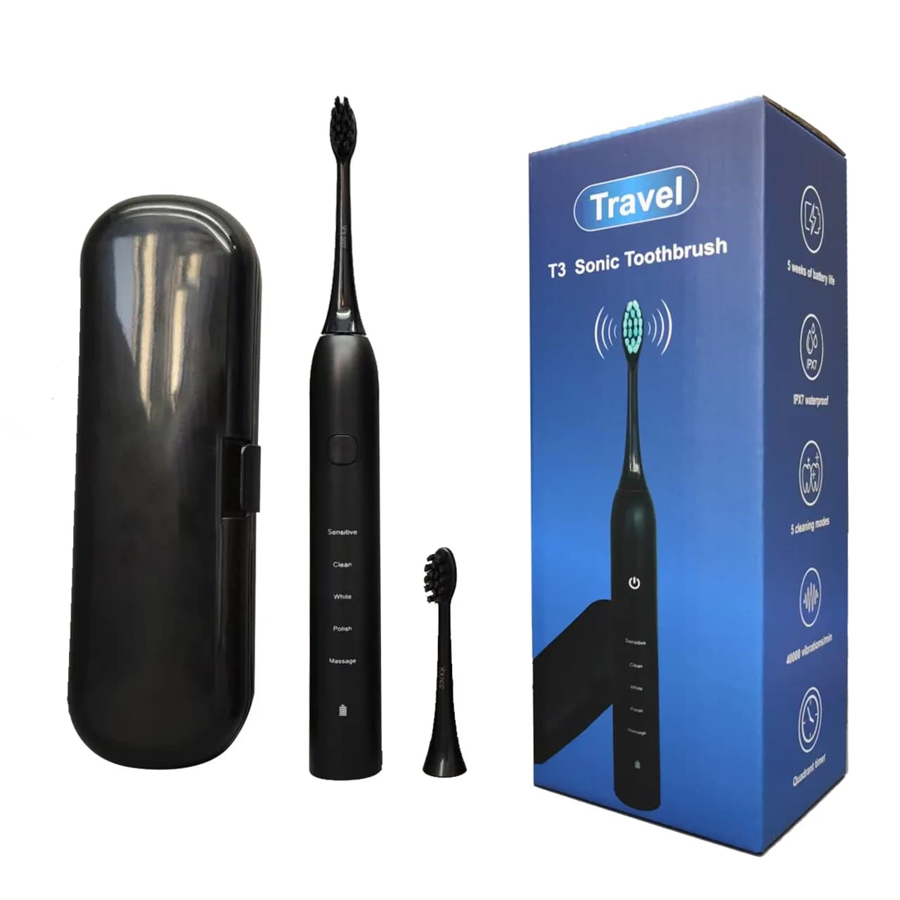 Home Electric Brush with Soft Seeds, Rechargeable and Portable for Adults
