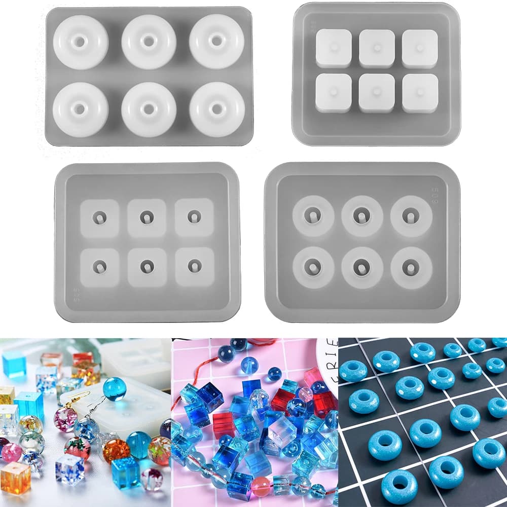 9/12/16mm perline stampo in Silicone quadrato forma ovale perline stampo in resina epossidica per fai da te resina epossidica artigianato gioielli che fanno accessori