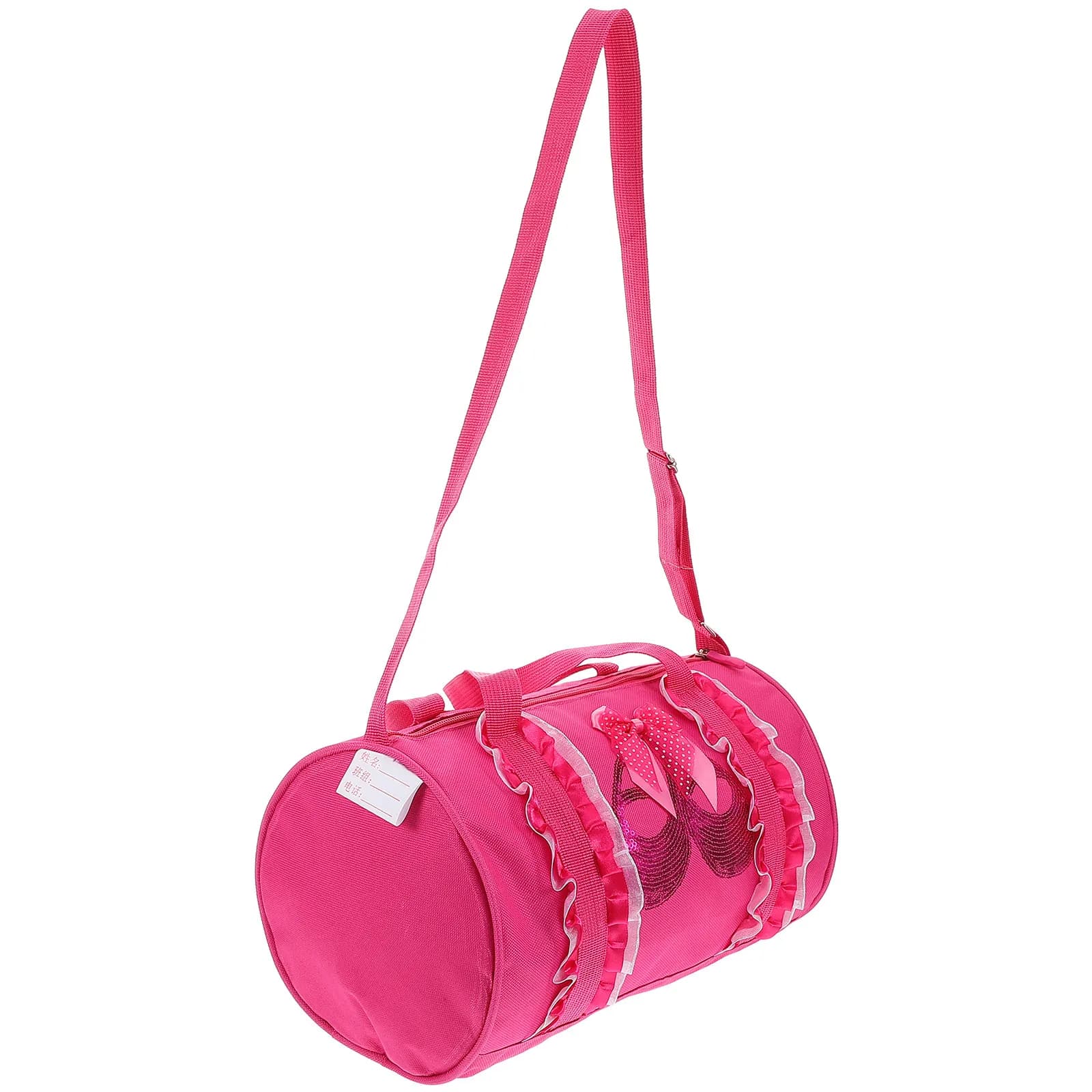 Borsa da ballo per danza classica, stile principessa, leggera e portatile, per la scuola, con ampio spazio interno per scarpe da balletto e borraccia