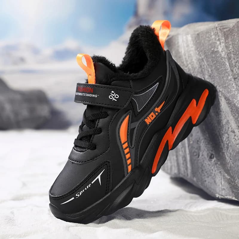 Moda inverno ragazzi ragazze pelle cotone sport scarpe da corsa bambini studenti tenere in caldo camminare scarpe da ginnastica Casual per adolescenti