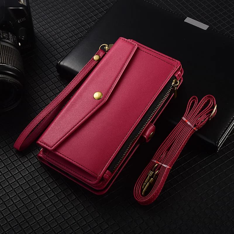 Flip Cover PU Leather Zipper Wallet Phone Case For Huawei P Smart S Z P10 P20 P30 lite 2019 2020 2021 Pro Plus Protective Bags