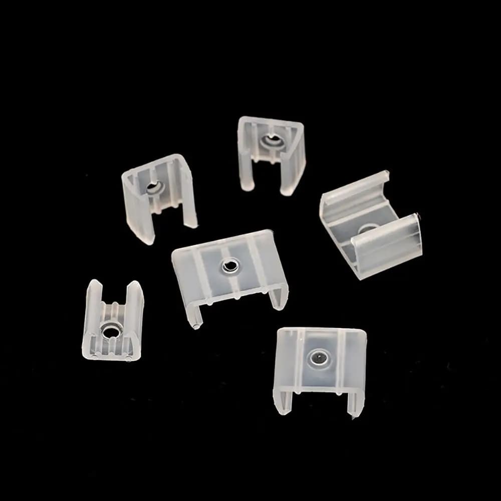 100 Pezzi Clip di Fissaggio Flessibili per Strisce LED COB 220V, Supporti in Plastica 8-20mm per Montaggio Luci, Adatti per 5050/5730/2835