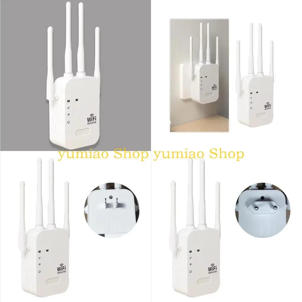 Ripetitore WiFi 587B 300Mbps Router WIFI 2 in 1 Extender ripetitore segnale 2.4Gz con 4 antenne Aumenta copertura WIFI