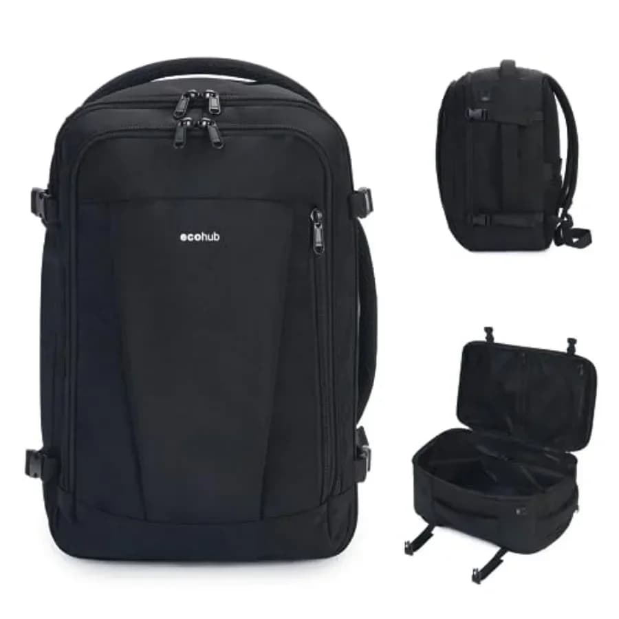 Zaino da Viaggio 18x14x8, Borsa per Oggetti Personali Spirit Airlines, Zaino da Cabina con 13 Tasche, Zaino Casual da Lavoro per Uomini e Donne
