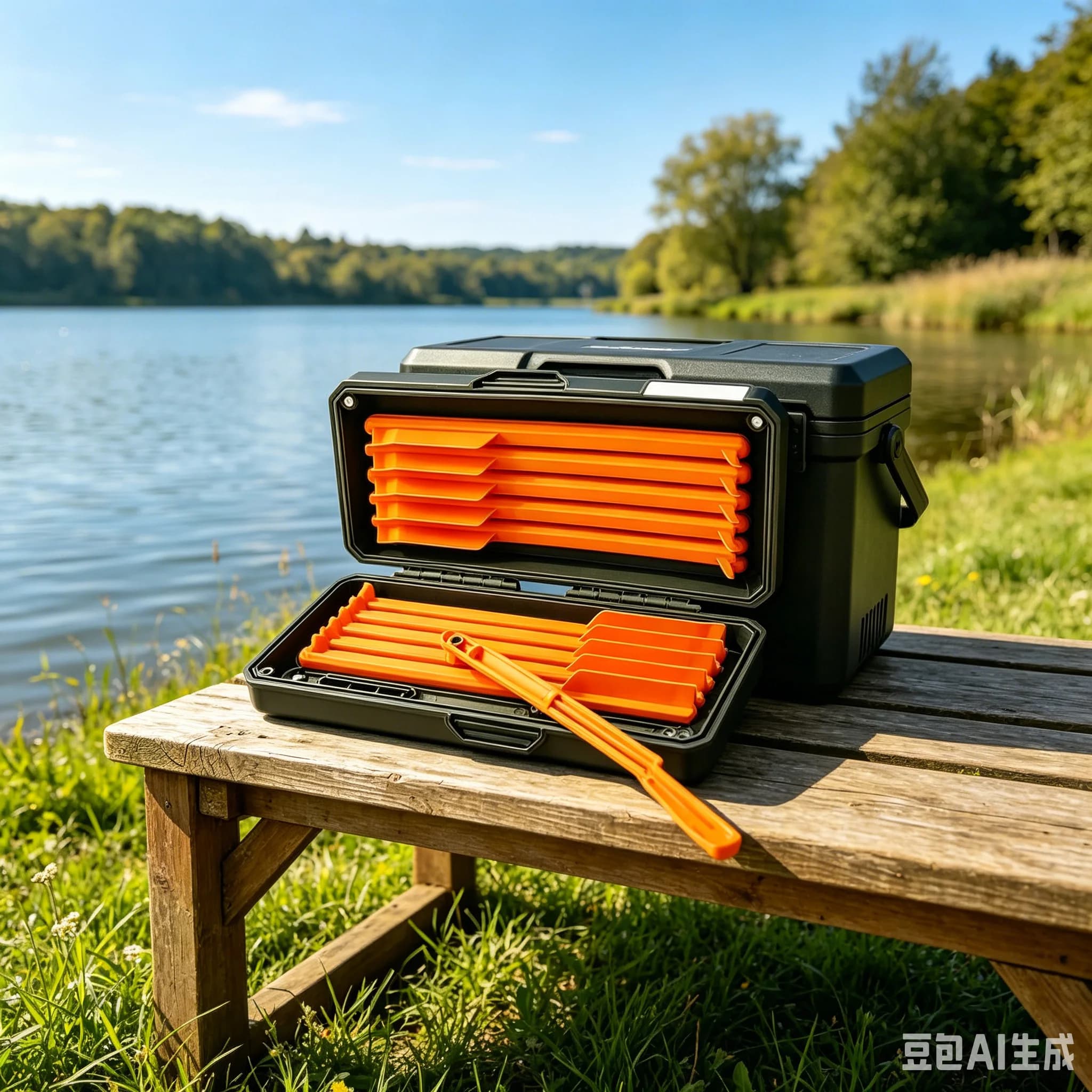 Fishing Tackle Storage Case MFRig Board Organizer Fish Line Storage Box Double-Sided Magnetic 11 Bars Fishing Accessories
