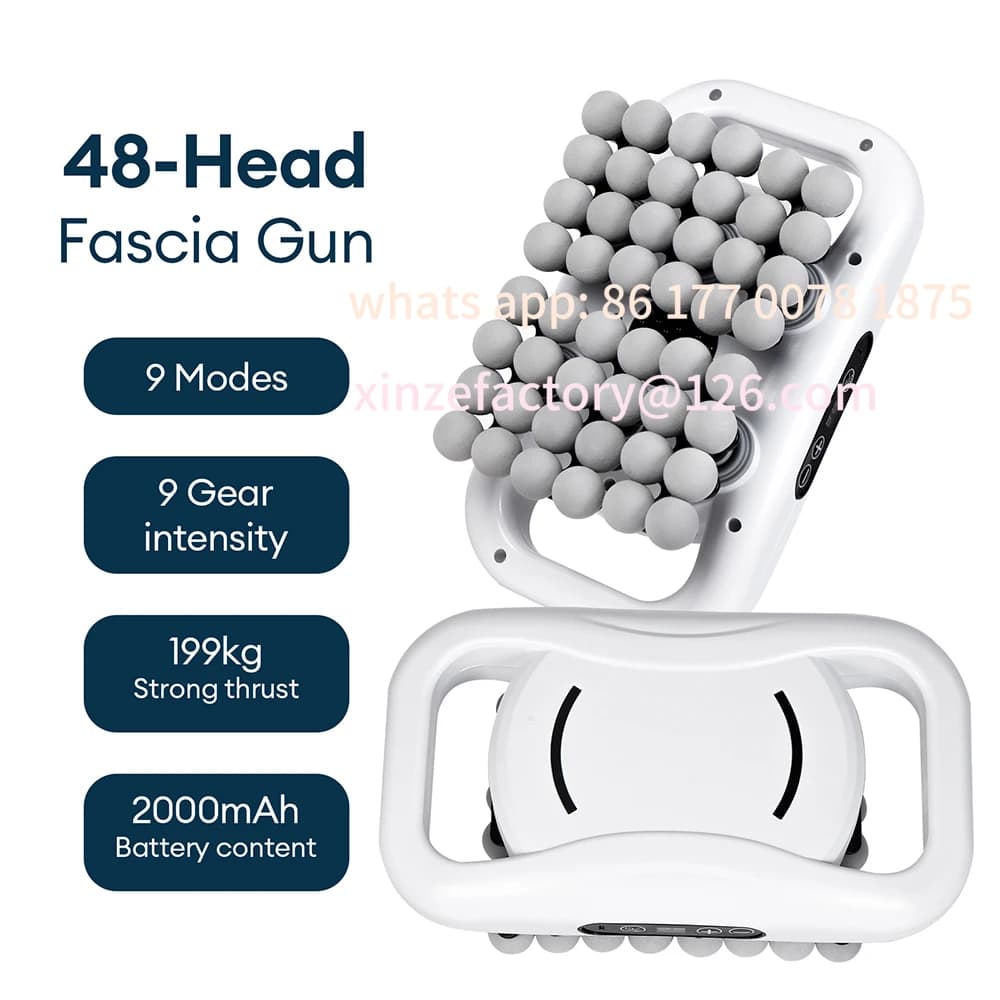 48-head Customizable Body Massage Gun High Frequency Vibration Band Gun Back Life Thigh Massage Collo Spalla Massage Musc