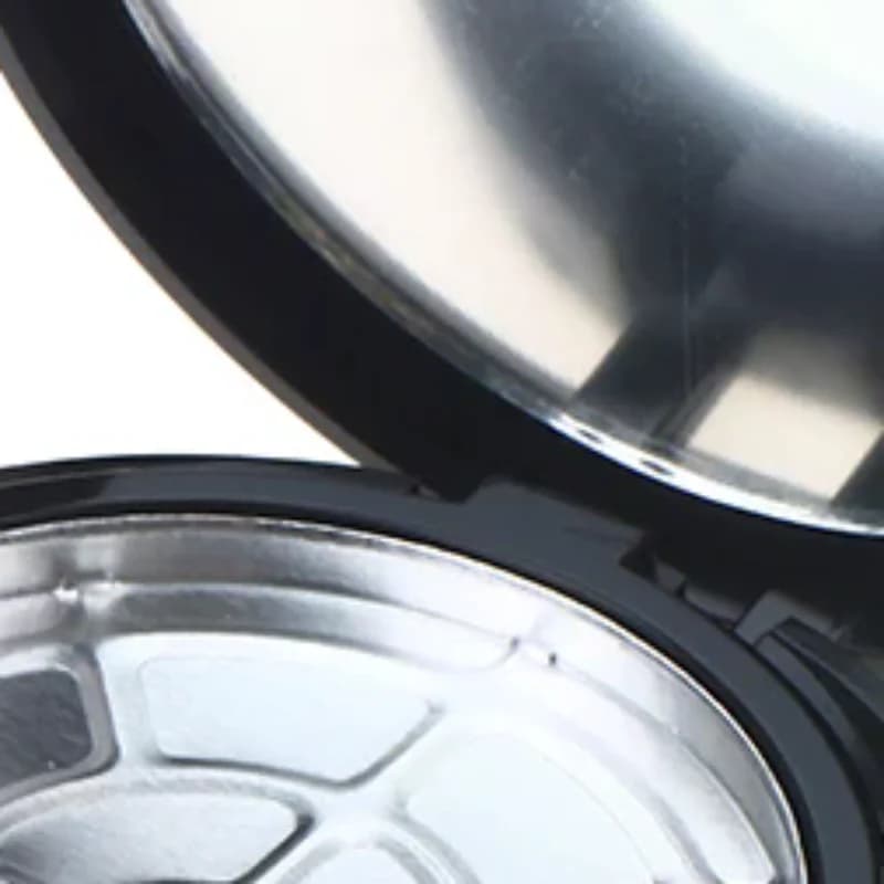 Vacuum Powder Container with Magnetic Mirror and Closure, Double-layer Compact Box Rechargeable for Lighting, Blush and Umbrella