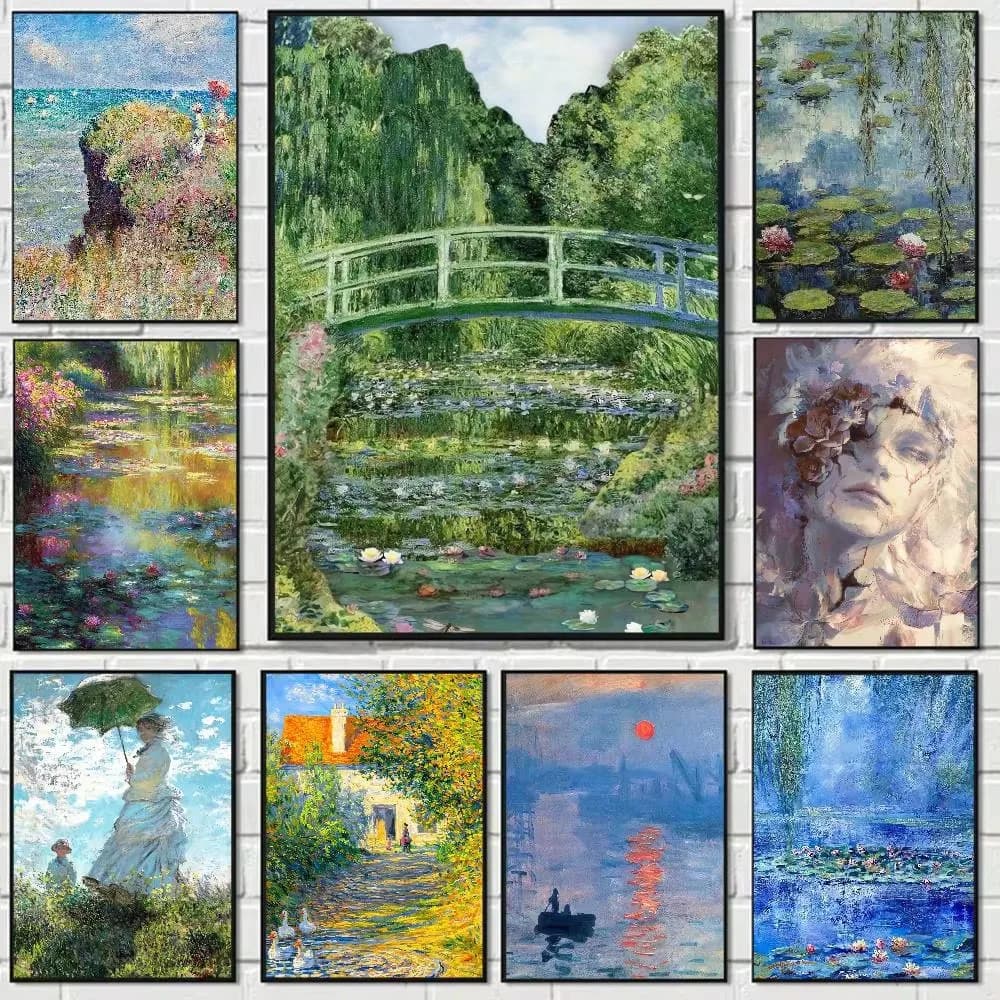 Diamond Painting Artist Claude Monet Aesthetic Scenery Mosaic Handmade Artwork Full Round/Square Diamonds Gift Home Decor