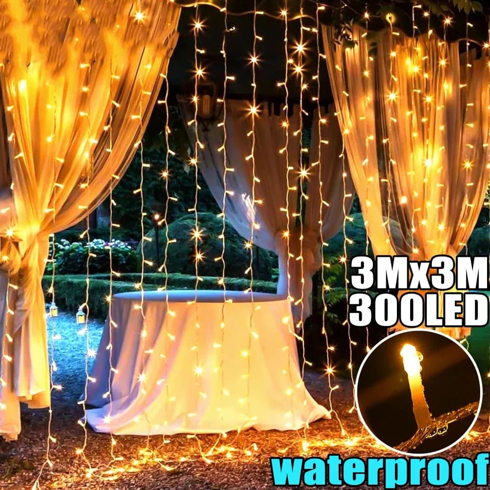 Christmas Lights Outdoor RGB LED String Light Indoor Xmas Tree Decoration Waterproof Holiday Garland Fairy Lights 220V