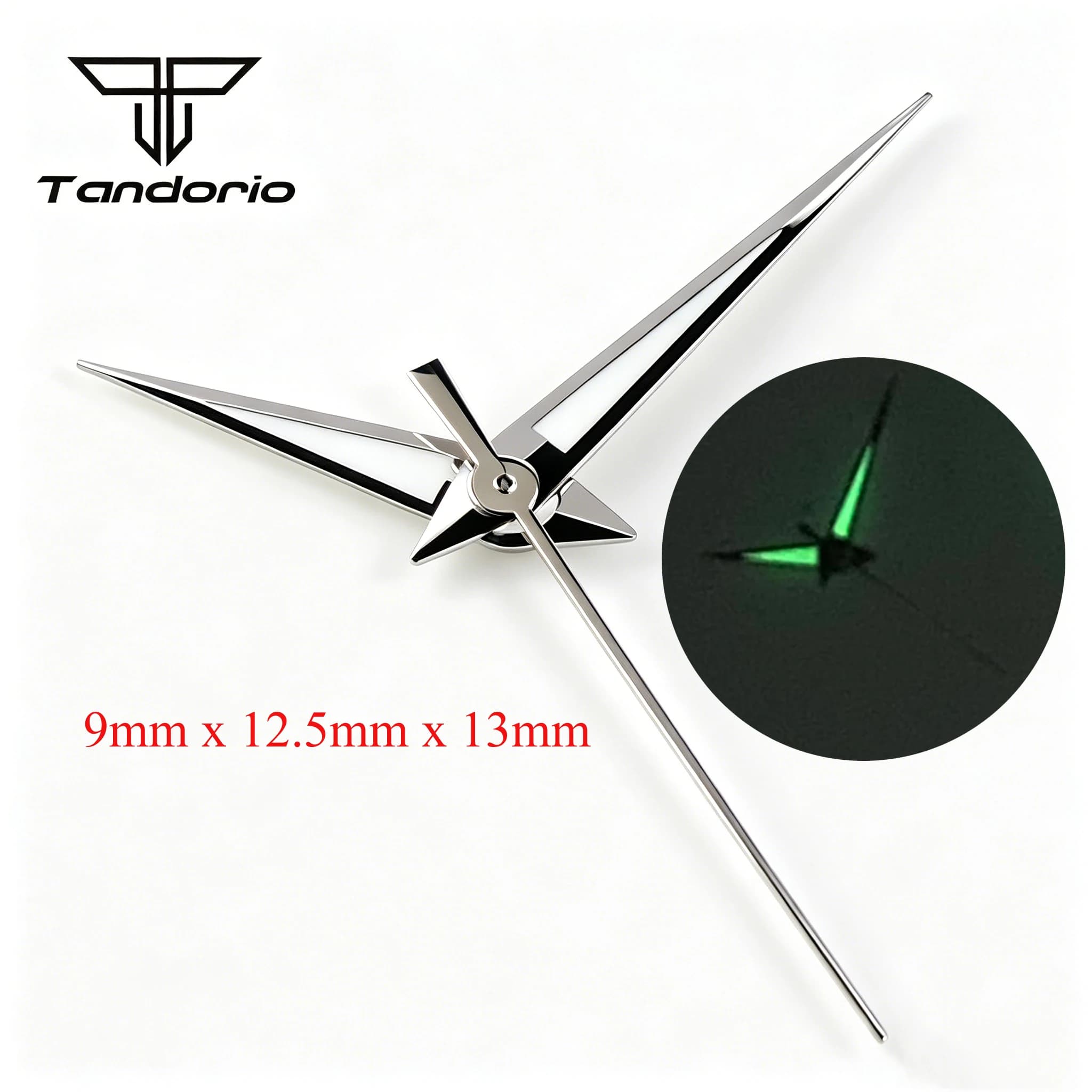 Silver Watch Hands Pointers Wristwatch Spare Parts Arrow Hands Luminous Fit NH34 NH35 NH36 NH37 NH38 ETA2824 PT5000 ST2130 Movt
