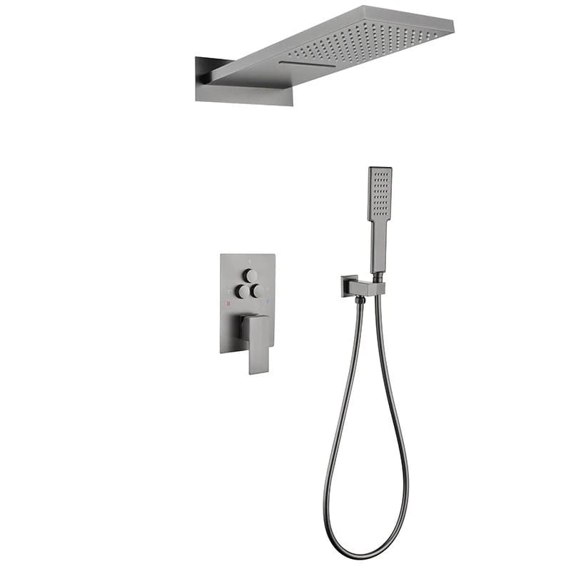 Set doccia a incasso, soffione a parete, set doccia completo a scomparsa
