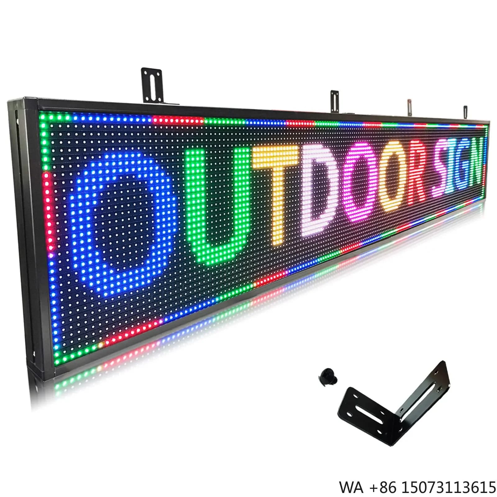 Schermo LED P10 per Esterni Personalizzato 39x8 Pollici, Pannello Pubblicitario Digitale per Messaggi di Testo