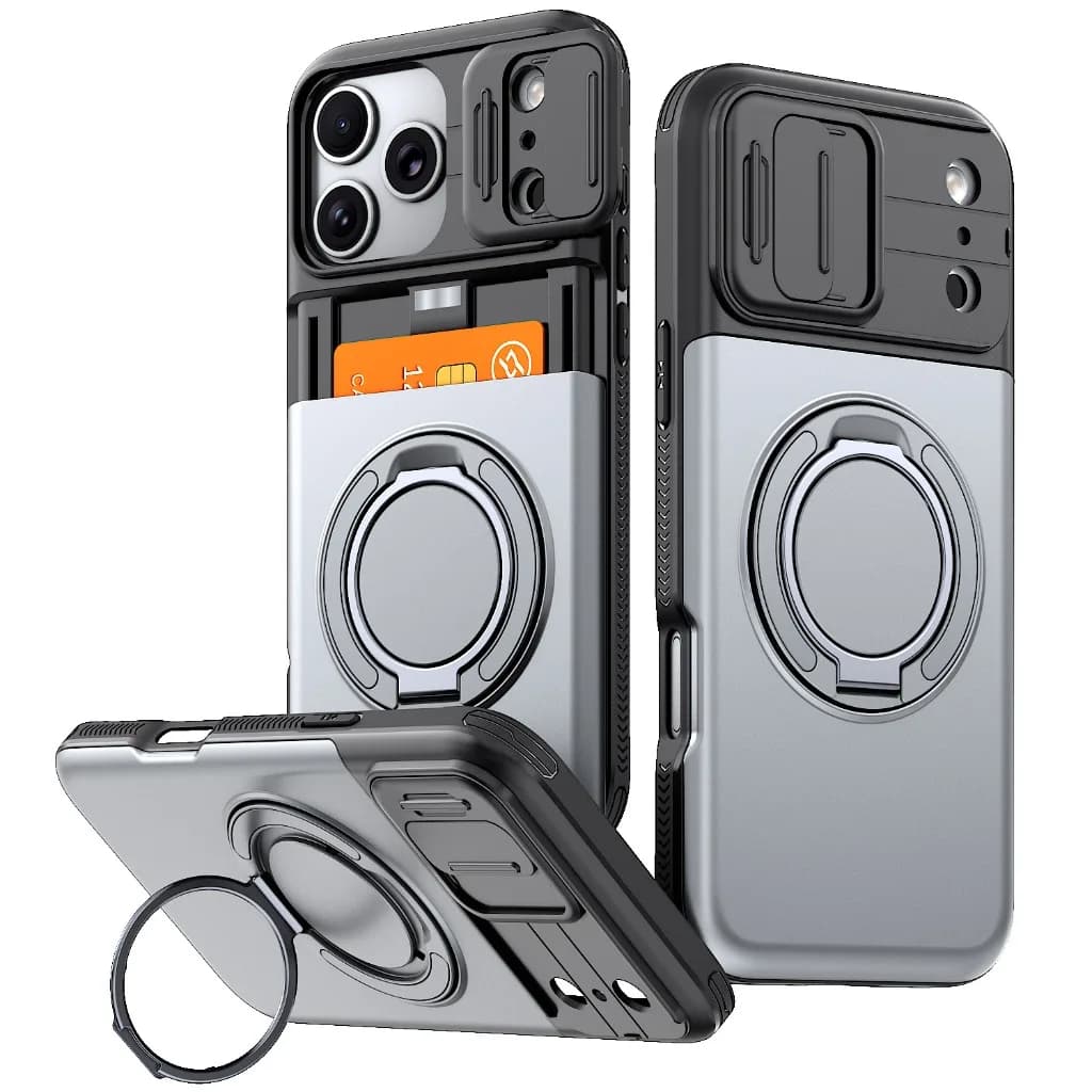 Multifunctional Wallet Phone Case For iPhone 18 17 16 15 14 13 Pro Max, latest MagSafe Magnetic Kickstand Slide ultra-thin Cover