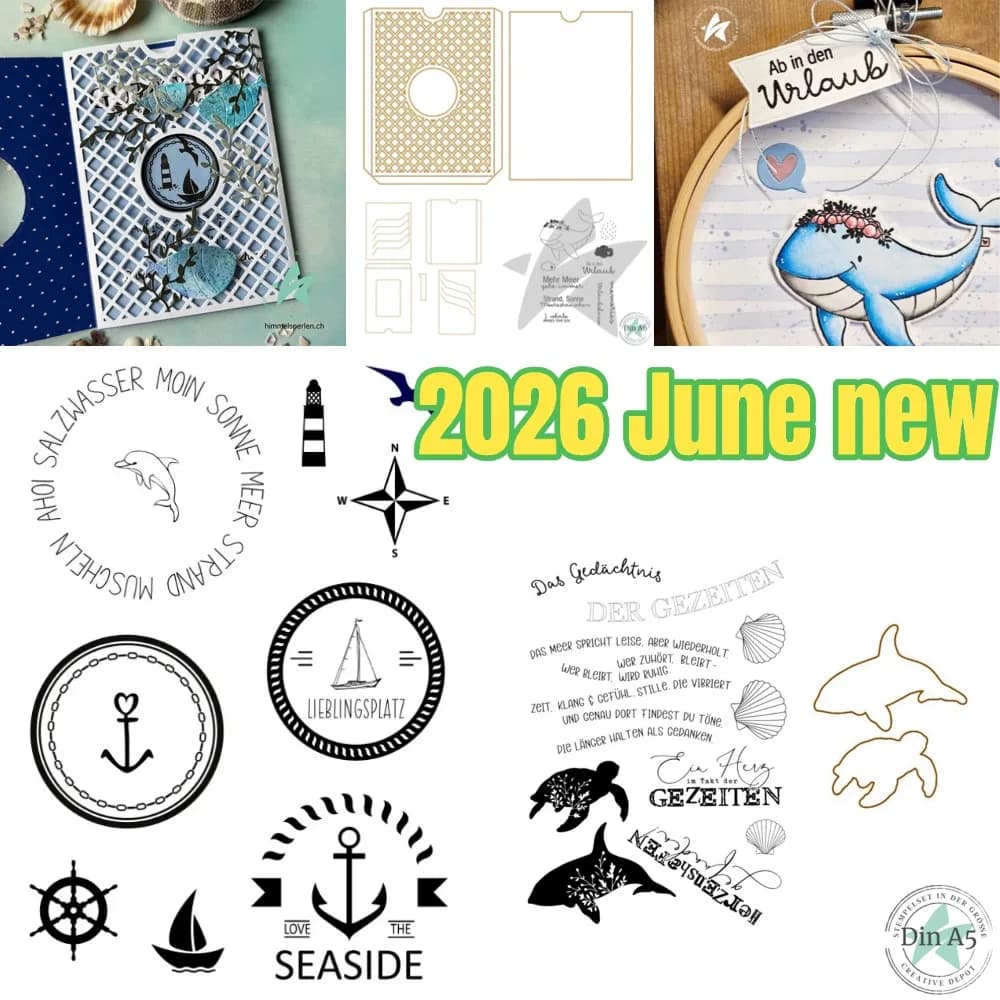 2026 Shells and dolphins New Metal Cutting Dies For DIY Scrapbooking Crafts Maker Photo Album Template Handmade Decoration