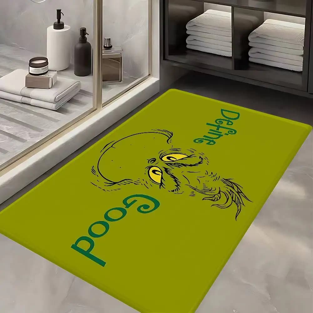 Tappetino per porta d'ingresso Cartoon THE G-GRINCH, stile nordico, tappetino per la casa, tappetini per bagno e toilette, tappetino decorativo per camera da letto e hotel