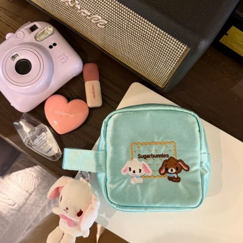 Kawaii Sugarbunnies Makeup Bag Cartoon Student Pencil Case Creativity High Capacity Zipper Coin Purse Going Out Woman Clutch Bag
