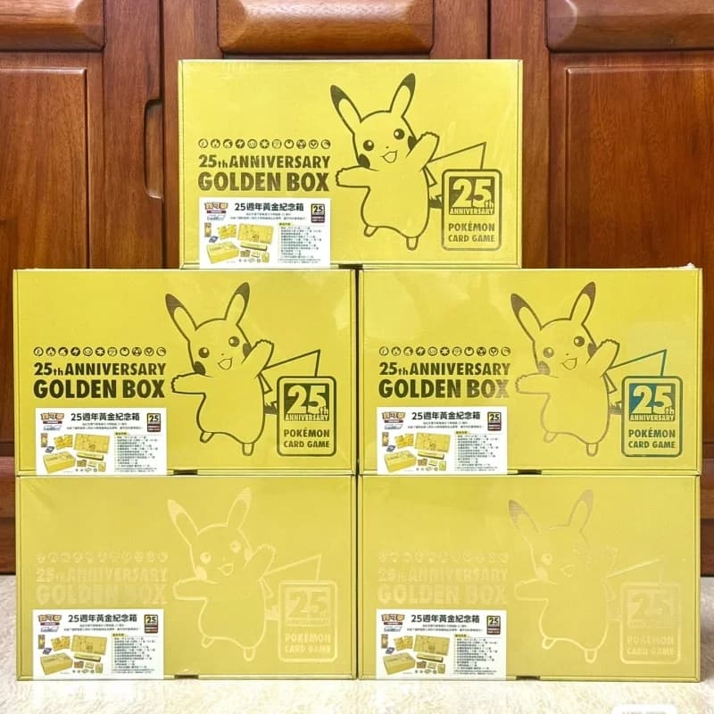 Pokémon PTCG: Cofanetto Regalo Commemorativo Oro 25° Anniversario - Versione Cinese Tradizionale - Box da Collezione