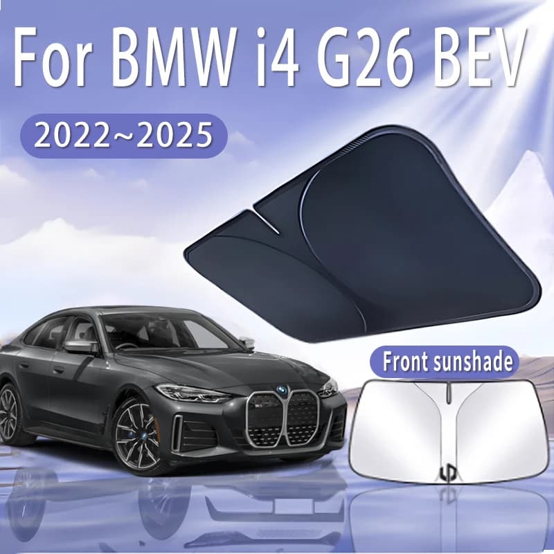 Parasole Pieghevole per Auto BMW i4 G26 BEV 2022 2023 2024 2025, Protezione Termica per Parabrezza Anteriore, Accessori Auto Estivi