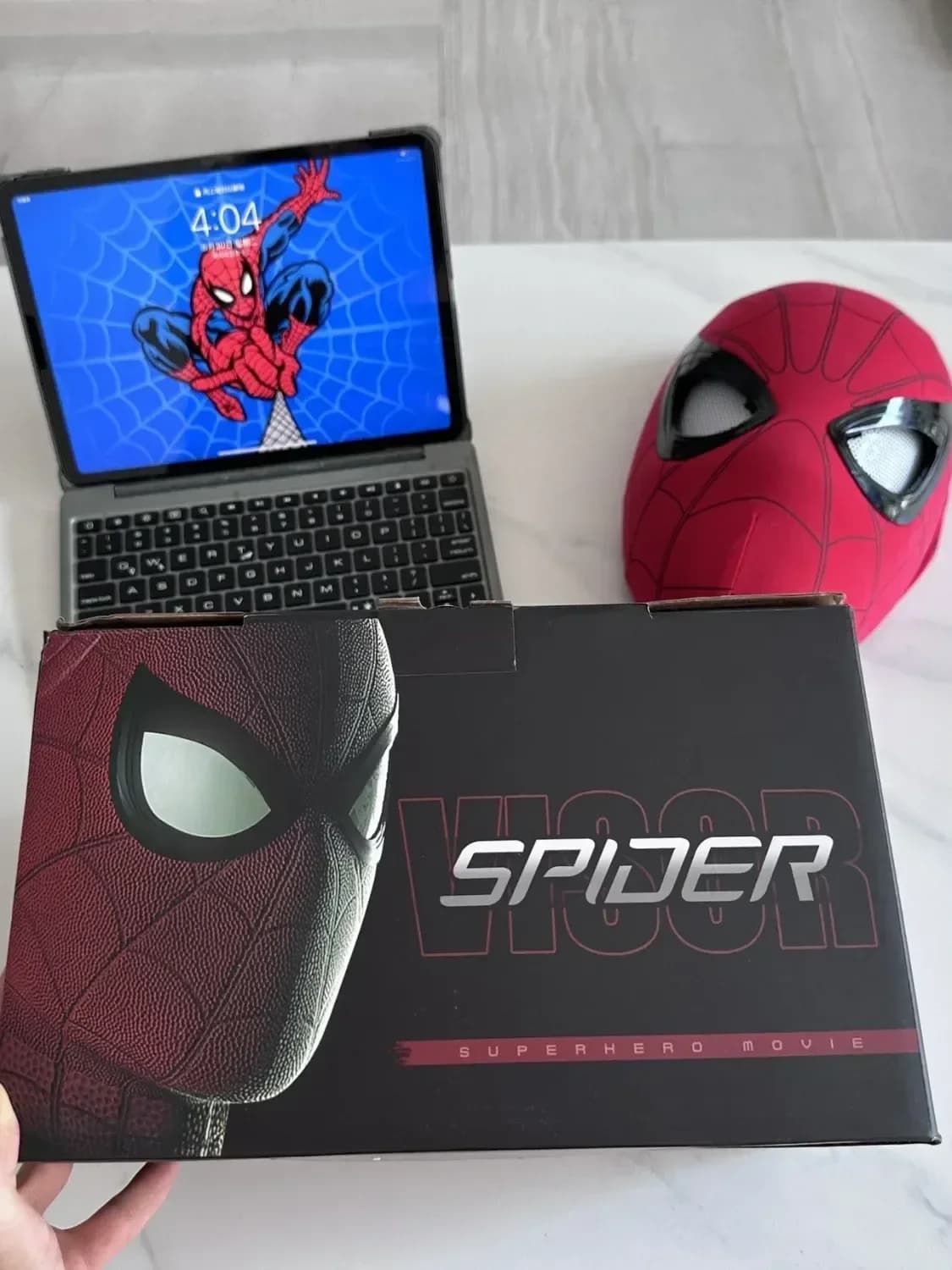 Electronic Mask Spider Man Mascara Spiderman Headgear Mask Cosplay Moving Eyes 1:1 Remote Control Elastic Toys Adults Kids Gift