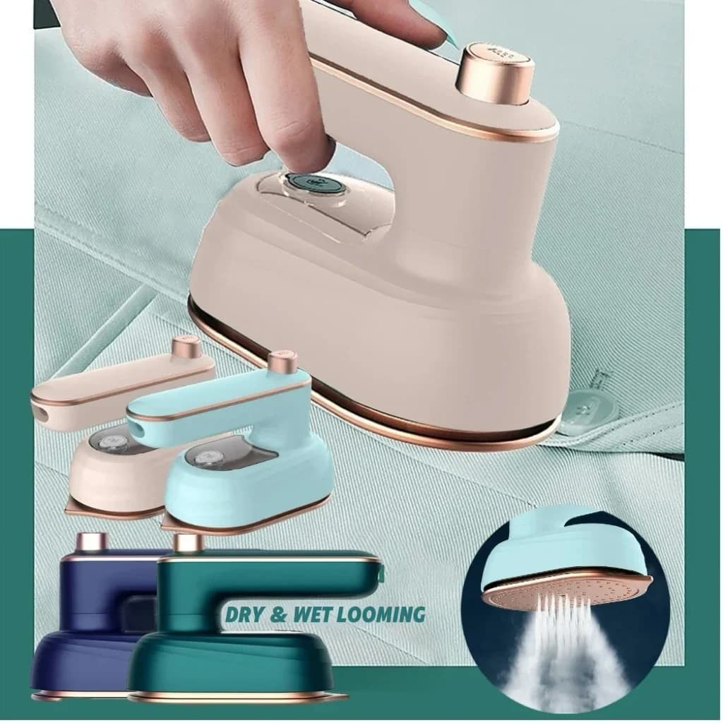 Ferro da Stiro a Vapore Portatile, Mini Ferro da Stiro da Viaggio, Micro Ferro Elettrico per Vestiti, Stiratrice a Vapore per Casa