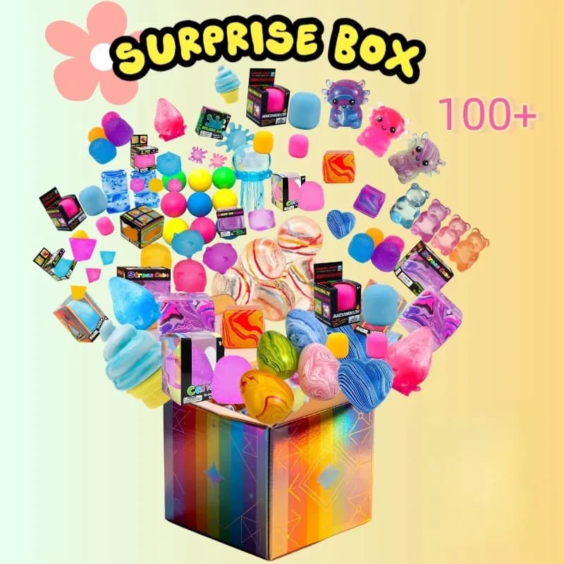 Best Seller Cute Cube & Ocean Squishy Blind Box, Random Surprise Squeeze Toys 1Pcs Guaranteed Lucky Stress Relief Fidget Toy Set