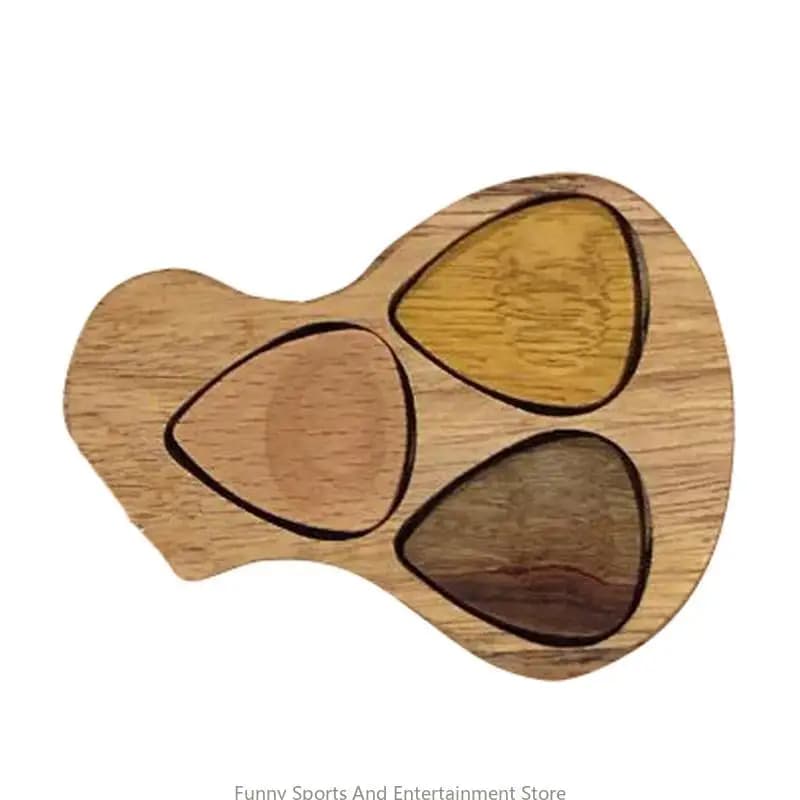 C4DE Guitar Pick Box per accessori per chitarra per chitarra per chitarra per chitarra portatile in legno massiccio