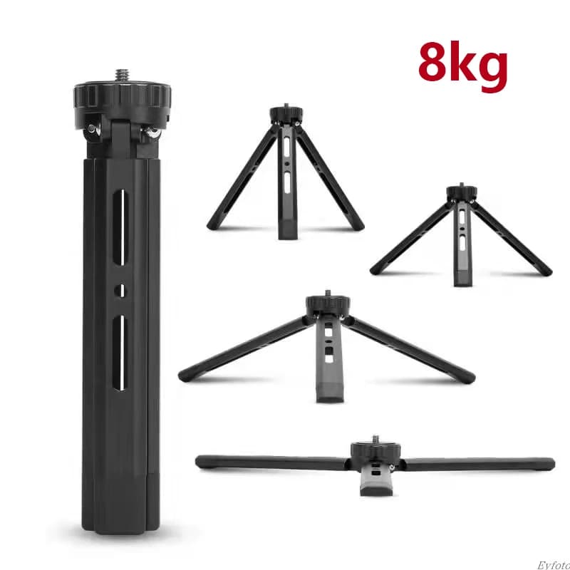 Mini treppiede per fotocamera Treppiede in alluminio per fotocamera Mini treppiede da tavolo in metallo per fotocamera DSLR ILDC Videocamera Proiettore