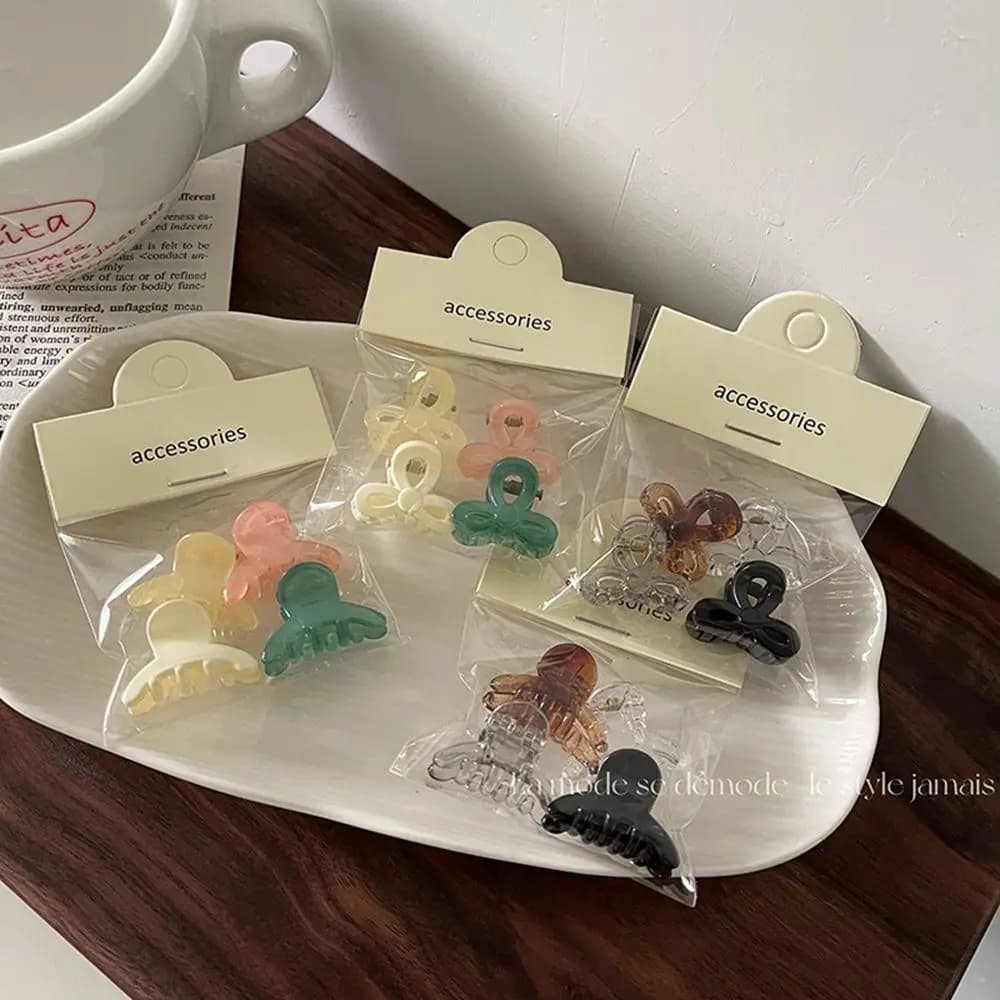 Set di fermagli per capelli in stile coreano, fermagli a fiocco per bambina, set di forcine per capelli da donna, mini fermagli a pinza, graziosi fermagli laterali