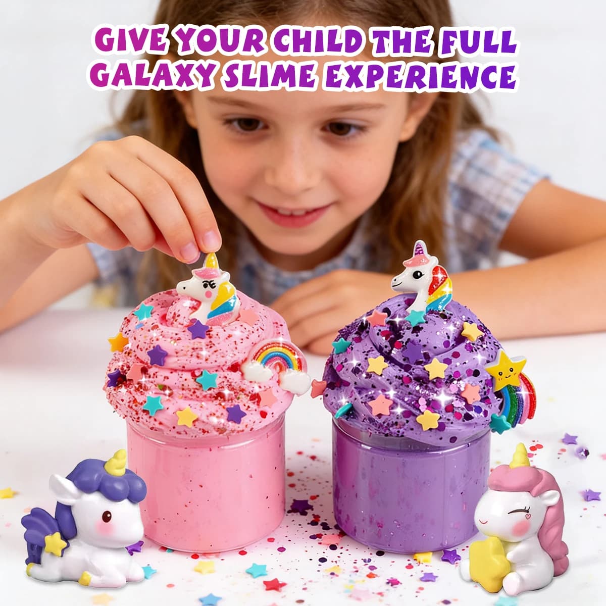 Kit Slime Arcobaleno per Bambini, Set di Slime Colorato Morbido Elastico Non Appiccicoso