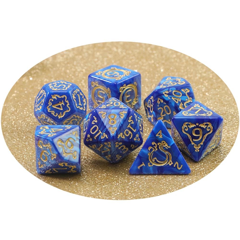 Set di dadi poliedrici 7 pezzi DND Gioco da tavolo da tavolo RPG Set di dadi digitali multi-faccia in acrilico Accessori per giochi da tavolo di intrattenimento
