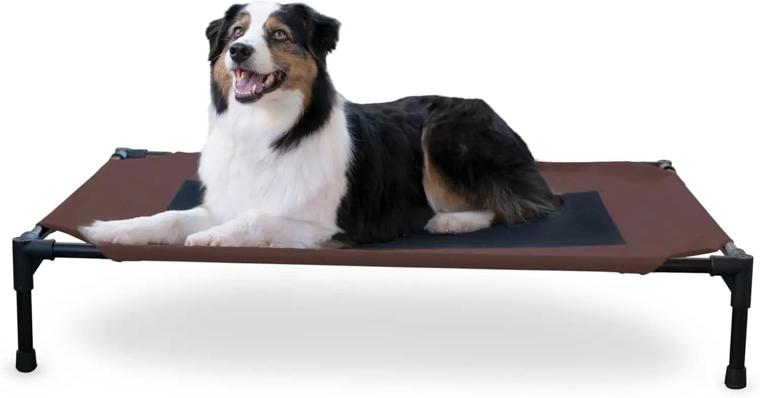 Lettino per cani con raffreddamento elevato per razze grandi, letto in rete portatile con rivestimento lavabile, 42x30 pollici