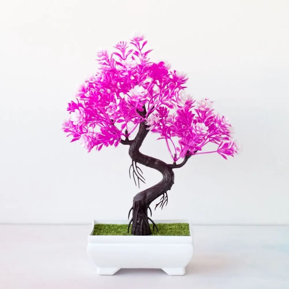 Vaso Nuove piante artificiali Bonsai Palla di neve Giardino Piccolo albero Ornamenti da scrivania in vaso Simulazione creativa Fiori finti